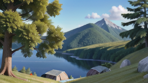 フルオープンを活用したキャンプシーン