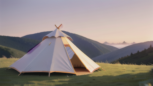 ティピー型テントの設営方法