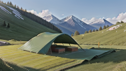 プッシュアップポールを使ったタープ設営