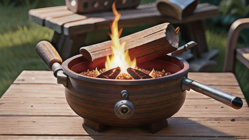 炭火台とファットウッドの使い方