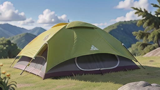 吊り下げ式を採用しているテントの例